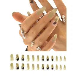 Secret Lives Translucent 24 Pieces Fake Nails with Black Fly-picture-17