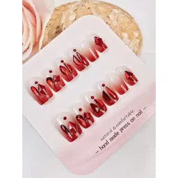 Secret Lives Translucent With 3D Stone Design Nail Art- 24 Pcs-picture-16