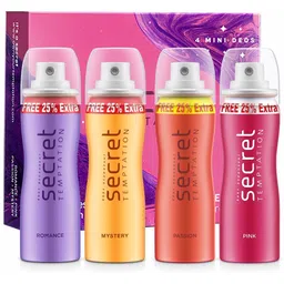 secret temptation Travel Pack with Pink, Romance, Mystery and Passion Mini Deodorant Spray-For Women-picture-22