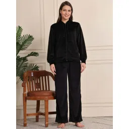 Secret Wish Black Plain Night Suit-picture-27