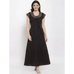 Secret Wish Black Printed Nighty-picture-16