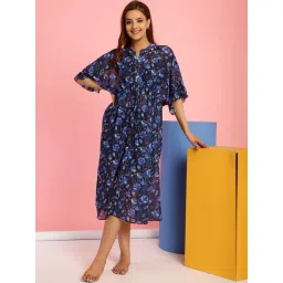 Secret Wish Blue Printed Cover Up Dress-picture-40