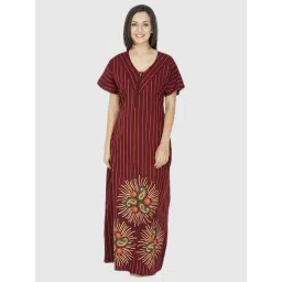 Secret Wish Brown Paisley Night Dress-picture-28