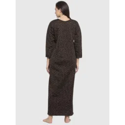 Secret Wish Brown Solid Night Dress image 2