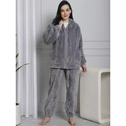 Secret Wish Grey Hoodie With Pyjamas-picture-33