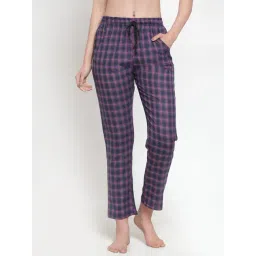 Secret Wish Purple & Blue Checks Pyjamas-picture-41