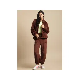 Secret Wish Women Brown Faux Fur Night Suit (Set of 2)-picture-25