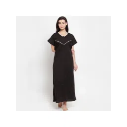 Secret Wish Women's Brown Cotton Printed Maternity Nighty (Free Size)-picture-13