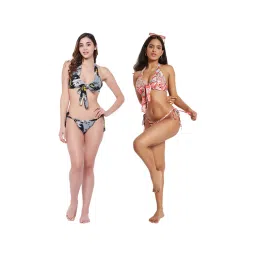 Secrets By ZeroKaata Halter Printed Beach Wear Bikini Bra and Panty for Women (Pack of 2)-picture-30
