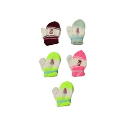 SECRETS BY ZEROKAATA Infants Kids Pack of 5 Wool Assorted Winter Mittens-picture-52