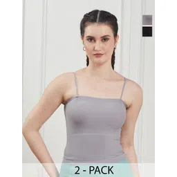 SECRETS BY ZEROKAATA Pack Of 2 Assorted Lightly-Padded Sports Camisole-picture-32