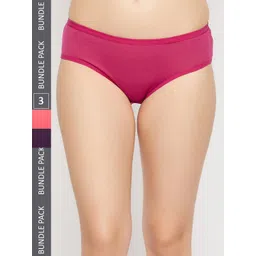 SECRETS BY ZEROKAATA Women Pack Of 3 Antimicrobial Assorted Basic Cotton Briefs-picture-36