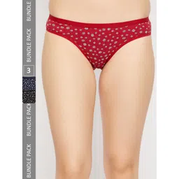 SECRETS BY ZEROKAATA Women Pack of 3 Assorted Printed Cotton Basic Briefs MLPO3KTOPTY11-picture-29