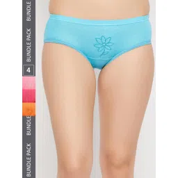 SECRETS BY ZEROKAATA Women Pack Of 4 Antimicrobial Assorted Printed Basic Cotton Briefs-picture-33