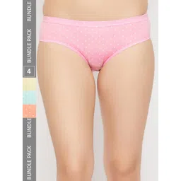 SECRETS BY ZEROKAATA Women Pack of 4 Assorted Printed Cotton Basic Briefs-picture-41