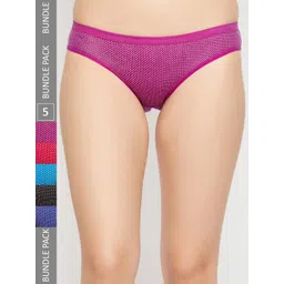 SECRETS BY ZEROKAATA Women Pack of 5 Assorted Printed Cotton Basic Briefs-picture-20