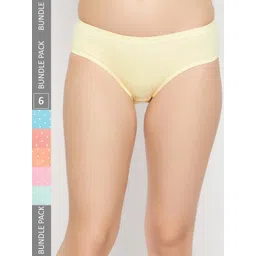 SECRETS BY ZEROKAATA Women Pack Of 6 Antimicrobial Assorted Printed Basic Cotton Briefs-picture-21