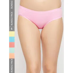 SECRETS BY ZEROKAATA Women Pack of 6 Assorted Solid Cotton Basic Briefs-picture-12