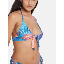 SECRETS BY ZEROKAATA Women Printed Halter Beachwear Swim Bikini Set image 3