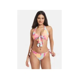 Secrets By ZeroKaata Women Printed Halter Bikini (Set of 2)-picture-21