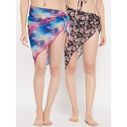 SECRETS BY ZEROKAATA Women Set of 2 Printed Sarong for Beach Wear-picture-23