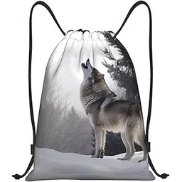 sector z Wolf Drawstring Backpack for Outdoor Camping, Travel, Sports, Gym, Unisex-picture-28