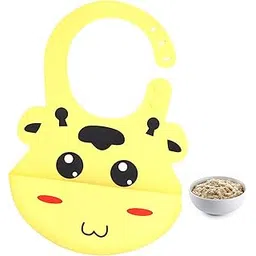 Secure Steps BabyBibs | Waterproof Spill Resistant Bib, Baby Apron With Bib, Silicone Baby Bibs for 6 to 36 Months, Fastdry Bibs, Soft Silicon Bibes Set | Adjustable Neckline | Pack of 1 (Yellow)-picture-17