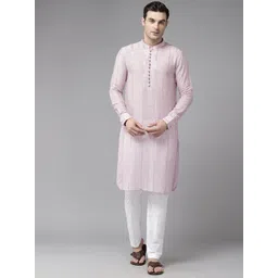 See Designs Embroidered Mandarin Collar Thread Work Pure Silk Kurta-picture-22