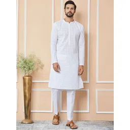 See Designs Ethnic Motifs Embroidered Chikankari Pure Cotton Straight Kurta-picture-31