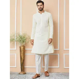 See Designs Floral Embroidered Regular Thread Work Kurta with Pyjamas-picture-33