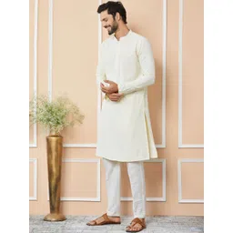 See Designs Floral Embroidered Regular Thread Work Kurta with Pyjamas image 5