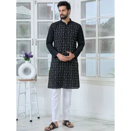 See Designs Men Embellished Festive Straight Kurta image 1