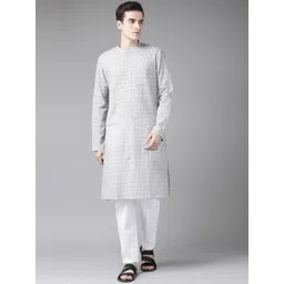 See Designs Men Ethnic Motifs Printed Pure Cotton Kurta With Pyjamas-image-25