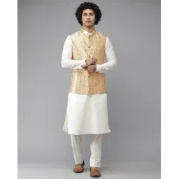 see designs Men Floral Woven Slim Fit Nehru Jacket-picture-53