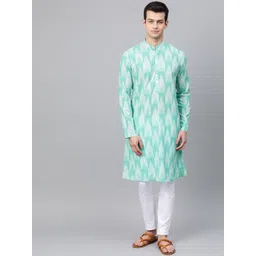 See Designs Men Green Dyed Straight Kurta-picture-14