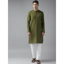 See Designs Men Green Regular Pure Cotton Kurta with Pyjamas-picture-15