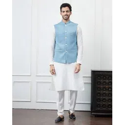 see designs Men Slim Fit Embroidery Nehru Jacket-picture-13