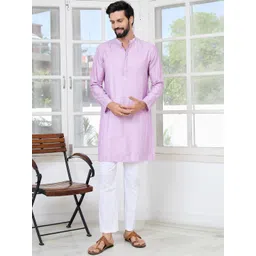 See Designs Men Striped Embroidered Kurta with Pyjama-picture-29