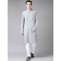 See Designs Men Striped Pure Cotton Kurta with Pyjamas-picture-25