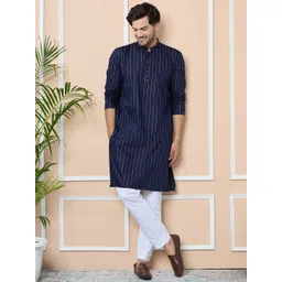 See Designs Men Striped Regular Kurta with Pyjamas-picture-19