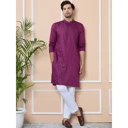 See Designs Men Striped Regular Kurta with Pyjamas-picture-20