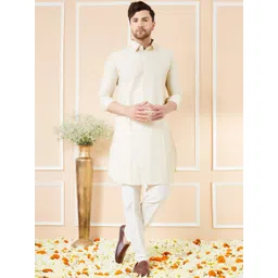 See Designs Regular Long Sleeves Shirt Collar Pure Cotton Kurta with Pyjamas-picture-31