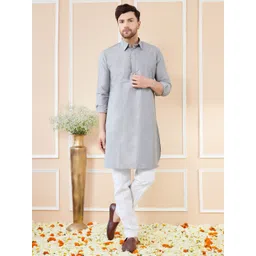 See Designs Shirt Collar Cotton Pathani Kurta-picture-38