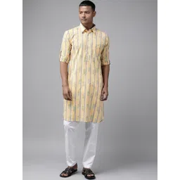 See Designs Striped Cotton Pathani Kurta-picture-25