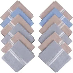 see fit Premium Men's Pure Cotton Handkerchiefs Multicolored 22�22 Inches (pack of 12)-picture-41