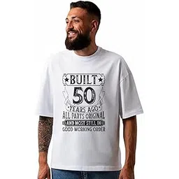 seek buy love Vintage 50th Birthday T-Shirt, Built 50 Years Ago, Unisex Oversized Tee, Casual Comfortable Shirt for Men and Women-picture-13