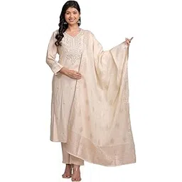 seemrat Women's Malchanderi Printed Straight Kurta with Pant and Dupatta Set | Casual & Office Wear Comfortable Ethnic Suit-picture-51