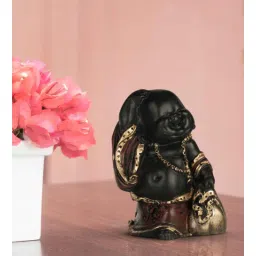 seetara Black Prosperity Laughing Buddha Idol for Joy, Wealth, and Positivity-picture-47