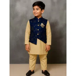 Seetoo Kids-Boys Blue Kurta Sets-picture-18