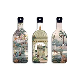 SEHAZ ARTWORKS 3-Pcs Grey & Green Printed Living Room Decor Wall Hangings-picture-32